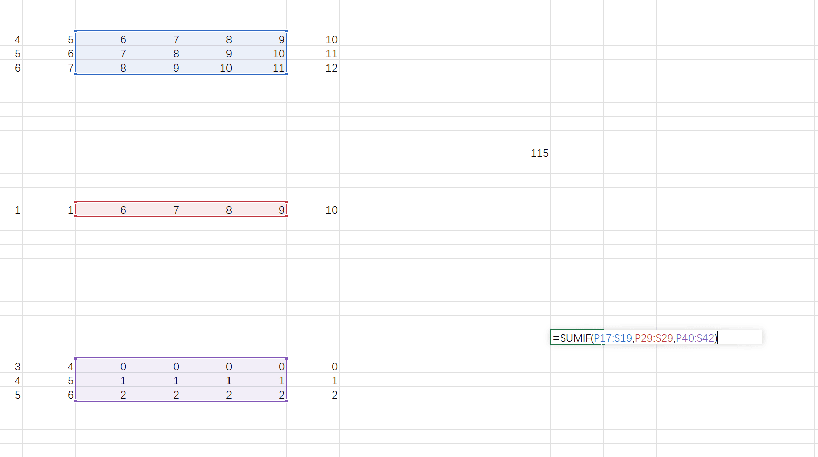 sumif array